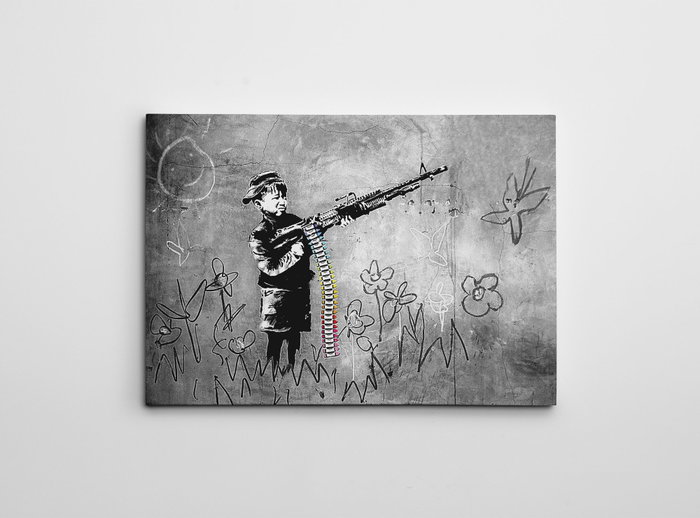 Wallity Lienzo Decorativo Banksy 70 x 100 cm